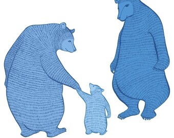 Magic Blueberry Bears - Wall art