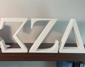 Greek Letters, Thick Free Standing | Custom Sorority & Fraternity Decor for Dorms and Apartments