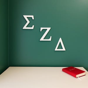 Greek Letters, Thin / Flat | Wall Mounting | Custom Sorority & Fraternity Decor, Great for Dorms and Apartments