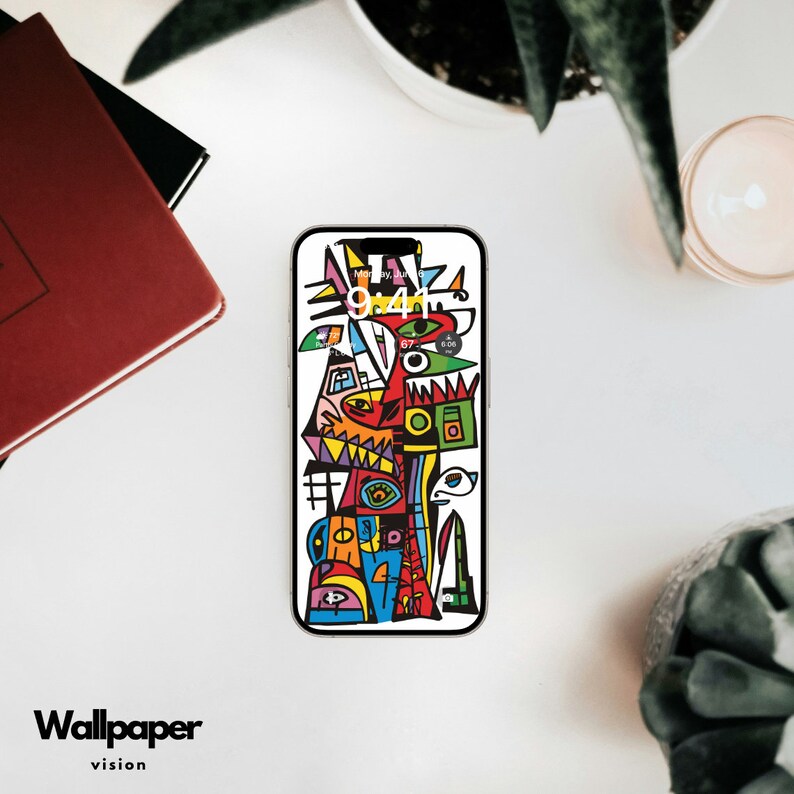 Abstract Art Wallpaper iPhone Wallpaper Picasso Line Art Tessellated 11