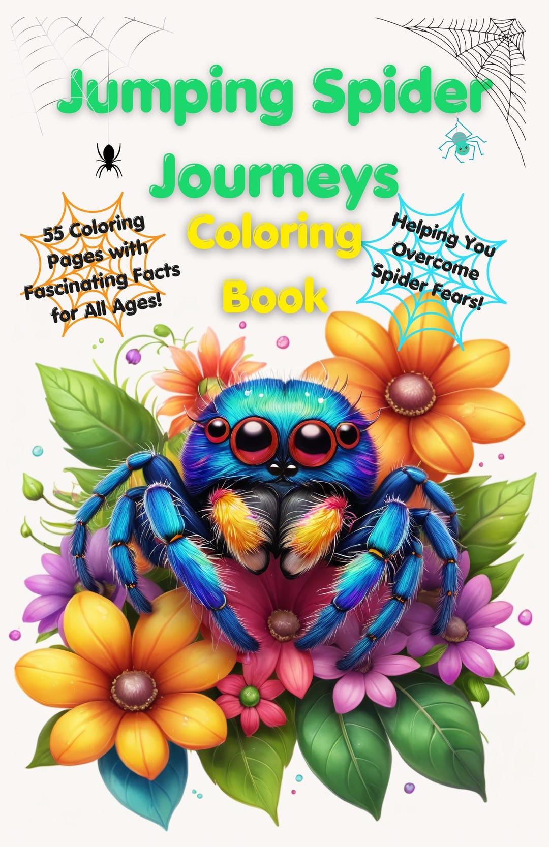 Jumping Spider Journeys Digital Colouring Book - Etsy