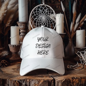White Baseball Cap Mockup, White Baseball Hat Mockup, Trucker Hat Mockup, POD Hat Mockup, Digital Mockup, Cap Template, Lifestyle Mockup