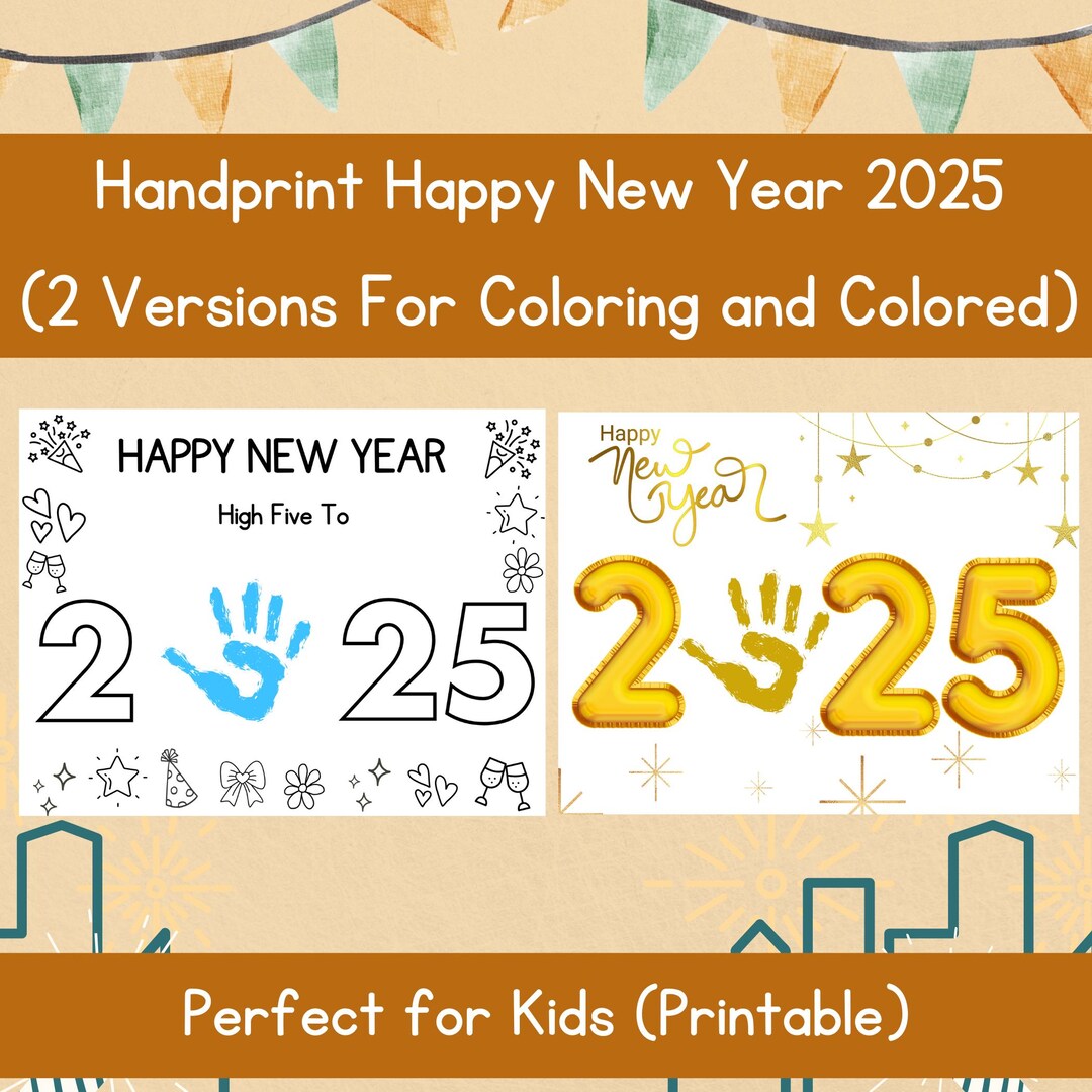 Handprint 2025 Happy New Year For Baby Toddler Preschool Class Easy Il 1080xN.6580188977 Koys