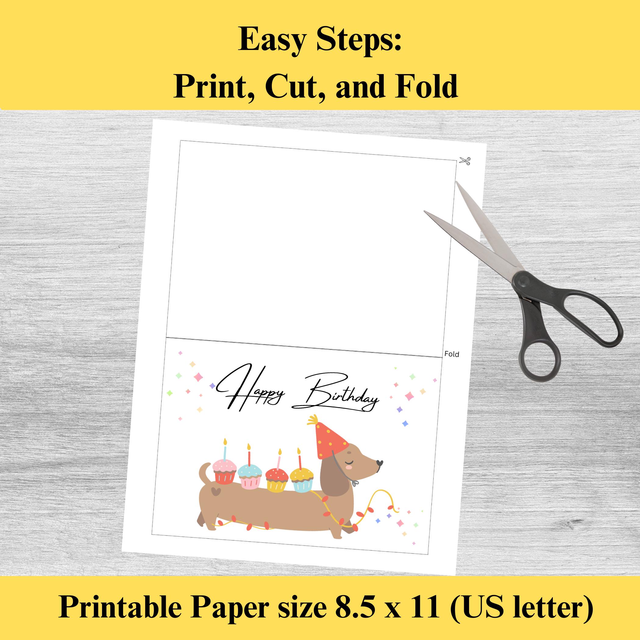 3 Printable Happy Birthday Dog Cards for Dogs Lovers Animals Lovers - Etsy