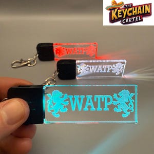 Rangers WATP LED Keychain: Rechargeable Football Fan Gift