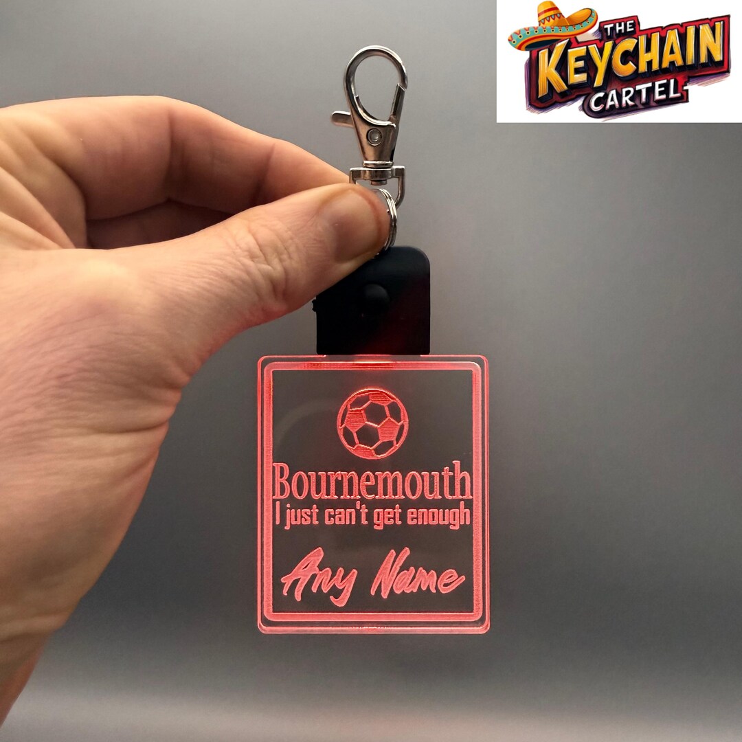 Personalised Bournemouth LED Keychain / Keyring - Etsy