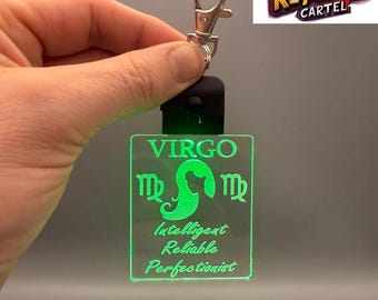 小物 vintage coach zodiacsign Virgo keychain Coach VIRGO Astrology Sign Leather FOB Keychain - Etsy