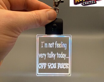 Off You F**k LED Keychain: Rude Joke Gift