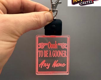 Personalised Arsenal Ooh To Be A Gooner LED Keychain / Keyring