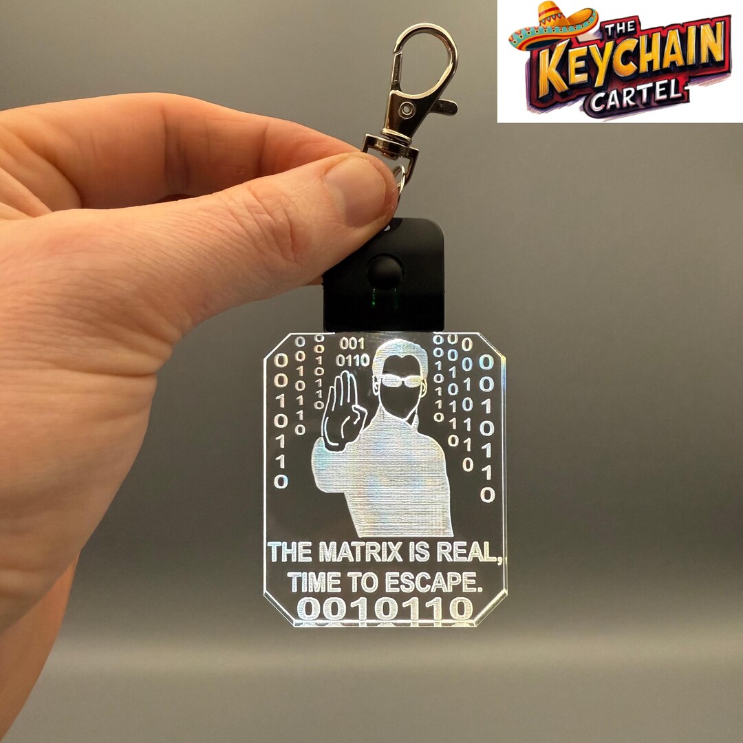Matrix Keychain The Matrix is Real LED Keychain / Keyring, Awakened Soul Gift ...