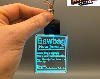 Bawbag LED Keychain: Funny Scottish Slang Gift
