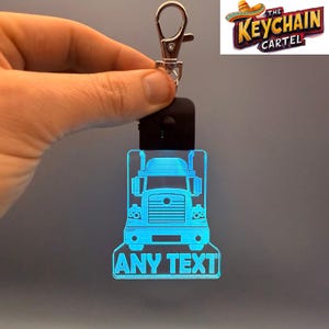 Porte-clés LED personnalisé pour camion : cadeau gravé pour chauffeur de camion
