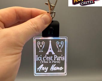 Personalised PSG LED Keychain / Keyring