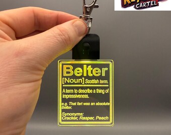 Belter LED Keychain: Funny Scottish Slang Gift