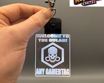 Chaveiro/chaveiro de LED personalizado "Bem-vindo ao Gulag!"