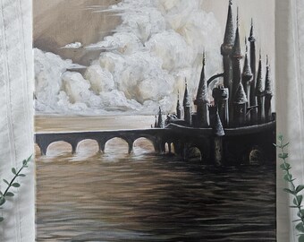 Artwork Titled: "The Isle" | Original Acrylic Painting | Handmade | Fantasy | 12x16