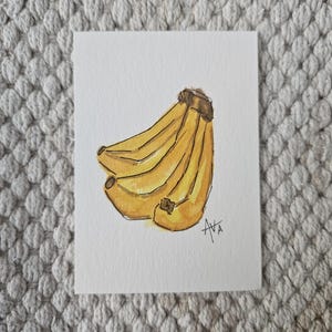 2-Pack | Handmade ACEOs | Batches 1 & 2 | Watercolor | Made by Ava Kaloz Bananas