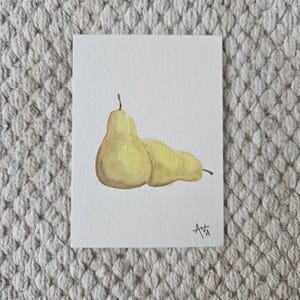 2-Pack | Handmade ACEOs | Batches 1 & 2 | Watercolor | Made by Ava Kaloz Pears