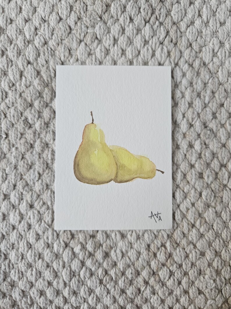 2-Pack | Handmade ACEOs | Batches 1 & 2 | Watercolor | Made by Ava Kaloz Pears