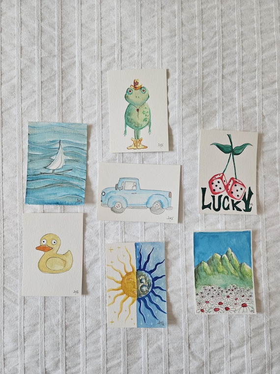 2-Pack | Handmade ACEOs | Batches 1 & 2 | Watercolor | Made by Ava Kaloz