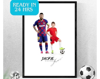 Personalized Lionel Messi Photo Poster: Custom A3 Print (Digital Download)