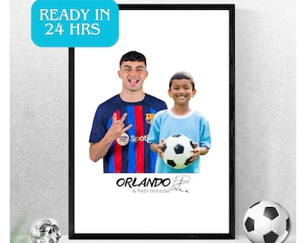Personalized Pedri Gonzalez Poster, Custom Print, Signed Photo With Soccer Fan