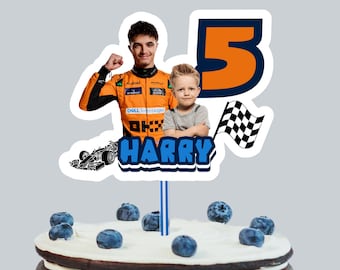 Personalized Lando Norris F1 Cake Topper (Digital PDF File)