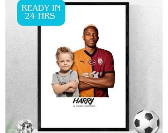 Personalized Victor Osimhen Poster: Custom Football Fan Gift (Digital A3 Print)