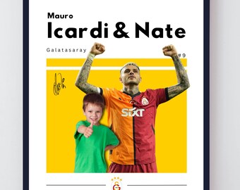 Personalized Icardi Poster, Custom Mauro Icardi, Soccer Portrait, Galatasaray, Personalized Graduation Gift, Soccer Lovers Gift, A3 size
