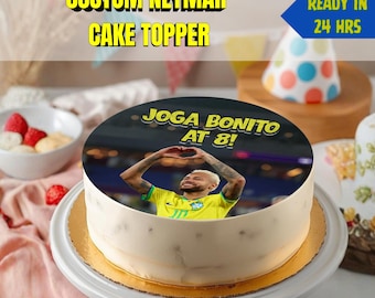 Custom Neymar Cake Topper, Soccer fan's birthday, Digital Download | Icing Sheet