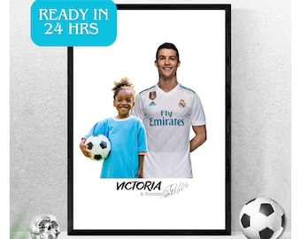 Personalized Ronaldo Poster: Custom Photo Gift (Digital A3 Print)