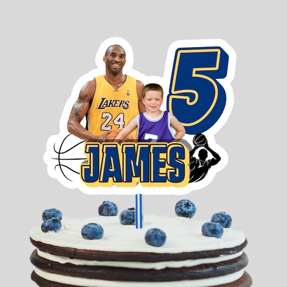 Printable Digital Kobe Bryant Cake Topper, Custom Basketball 