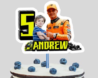 Custom Lando Norris F1 Cake Topper (Digital PDF File)