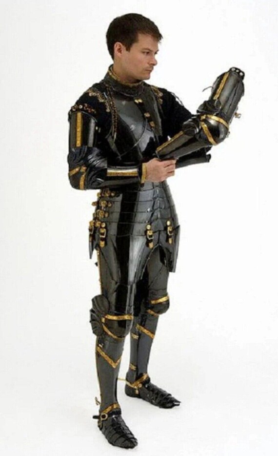 Armatura Medievale Gotica In Acciaio 18GA - Costume Da Combattimento Indossabile Per Adulti - Foto 4