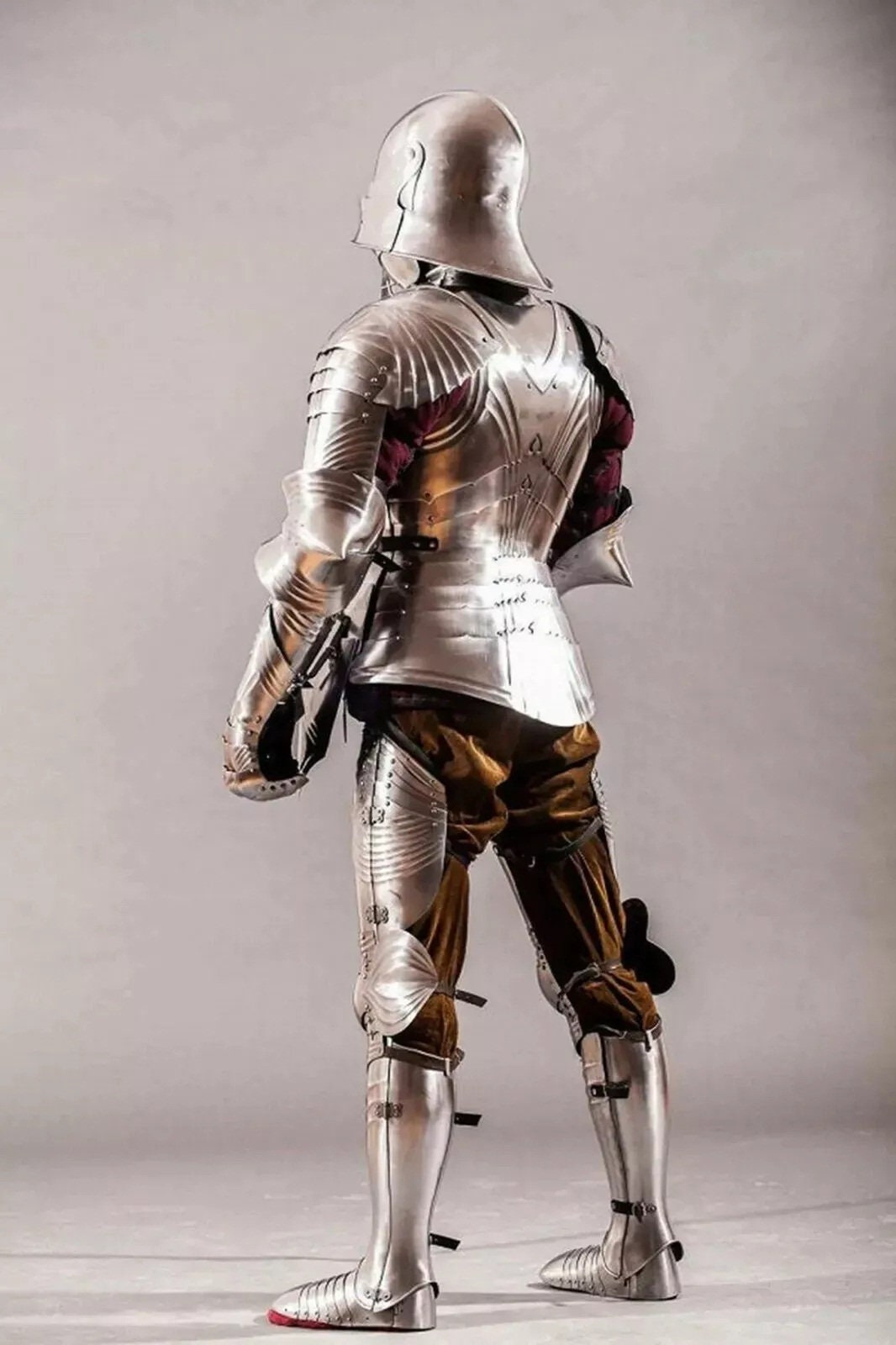 Casque Médiéval Sallet En Acier - Style Gothique Allemand, Pour LARP, Reconstitution, Taille Adulte - 2