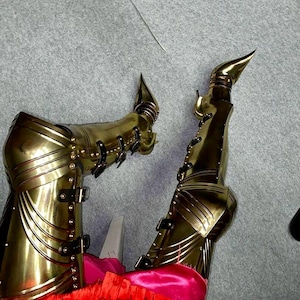 Middeleeuwse beenbeschermers Ridder Laarzen Schoenen Ridder Armor 18 Guage Steel LARP Gothic Lady Armor Kostuum Battle Cosplay Vrouwen Mannen Cadeau
