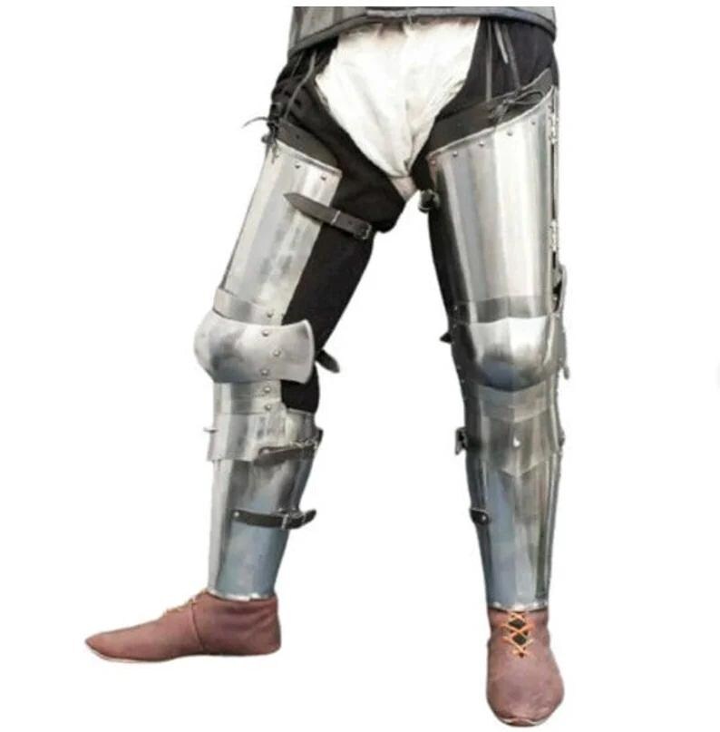 Gothic Leg Armor Greaves Medieval Armor Steel Leg Knee Guard 18 Guage ...