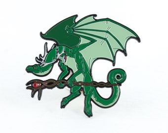 Druid Drachen Emaille Pin bei Dungeons and Dragons