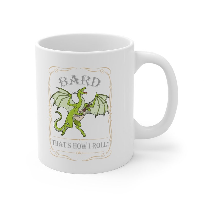 Bard dungeons and dragons DnD Dragon Coffee Mug 11oz image 4