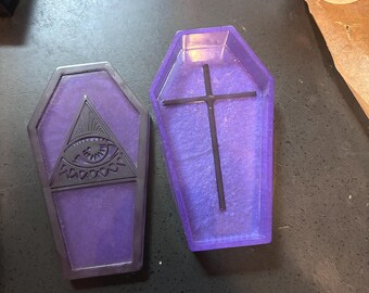 Personalized Purple Coffin Box