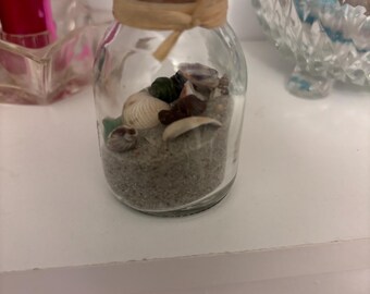 Seashell Sand Jar - Nautical Decor