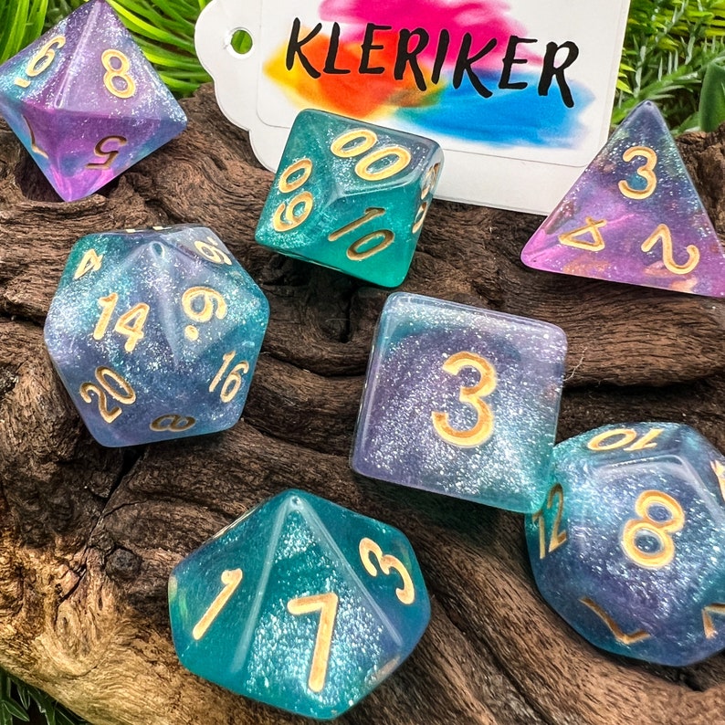 Cleric Dice Set, Dice for Dungeons & Dragons, Pen and Paper and Role Playing Games, DND Dice