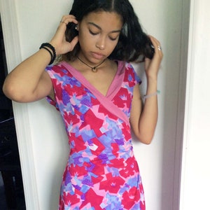 Vintage 1980&#39;s Hot Pink Dress by LaBelle