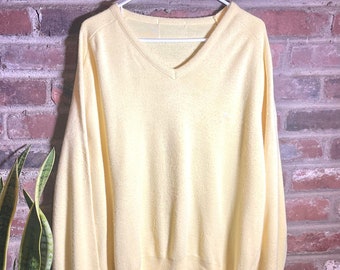 Vintage 1990’s Yellow XL Cardigan Sweater
