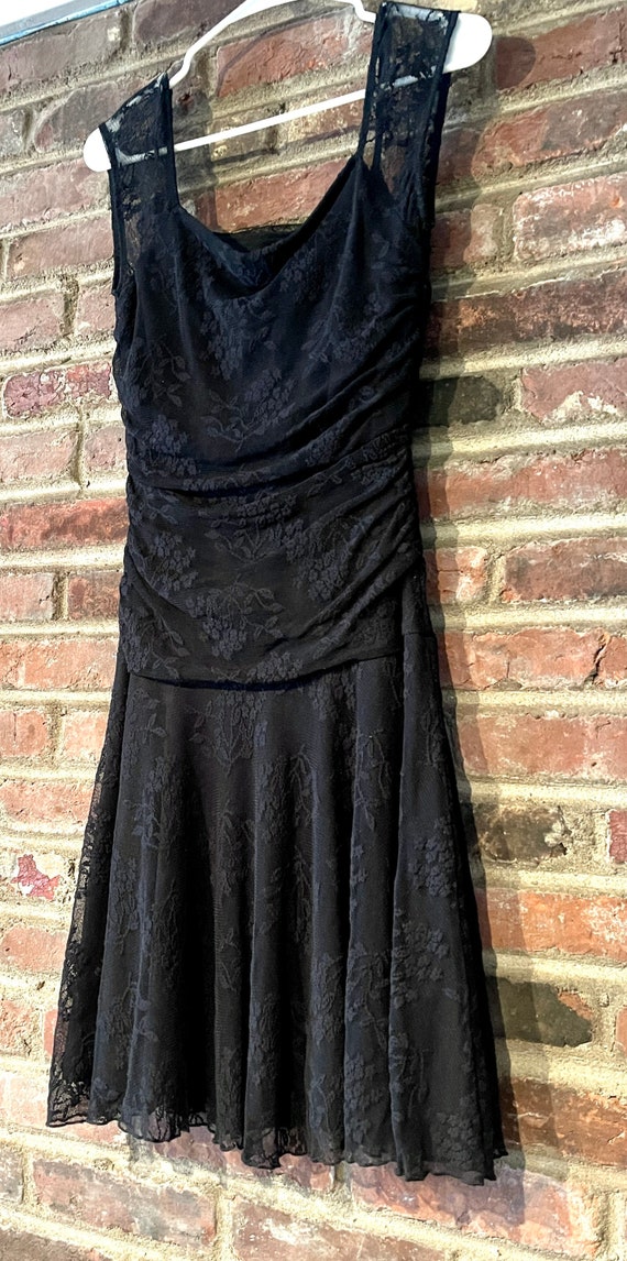 Vintage 1980’s Black Lace Dress - image 5