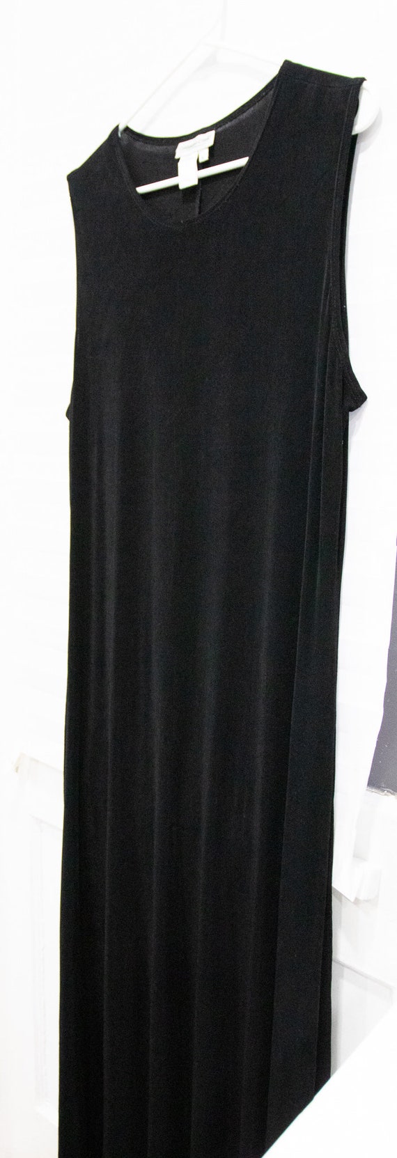 Vintage 1990's Minimalist Black Maxi Dress - image 4