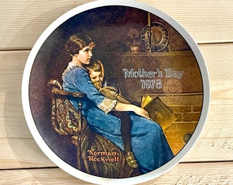 The Edwin Knowles China Company Norman Rockwell Mothers Day 1978 Collector’s Plate