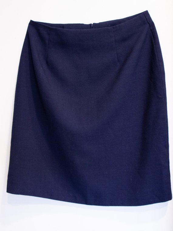 1990's Vintage Navy Blue Skirt - image 2