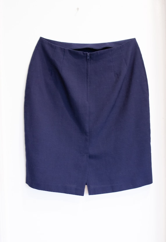 1990's Vintage Navy Blue Skirt - image 1