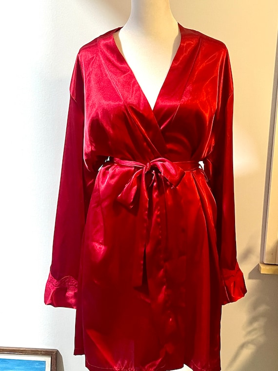 Vintage 1990’s Red Silky Robe